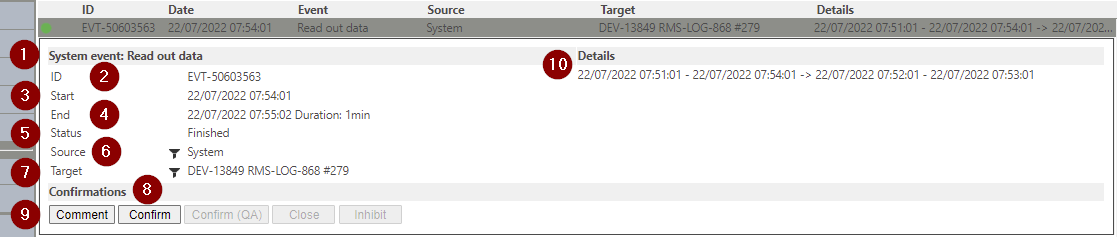 working on an event within the audit trail 2
