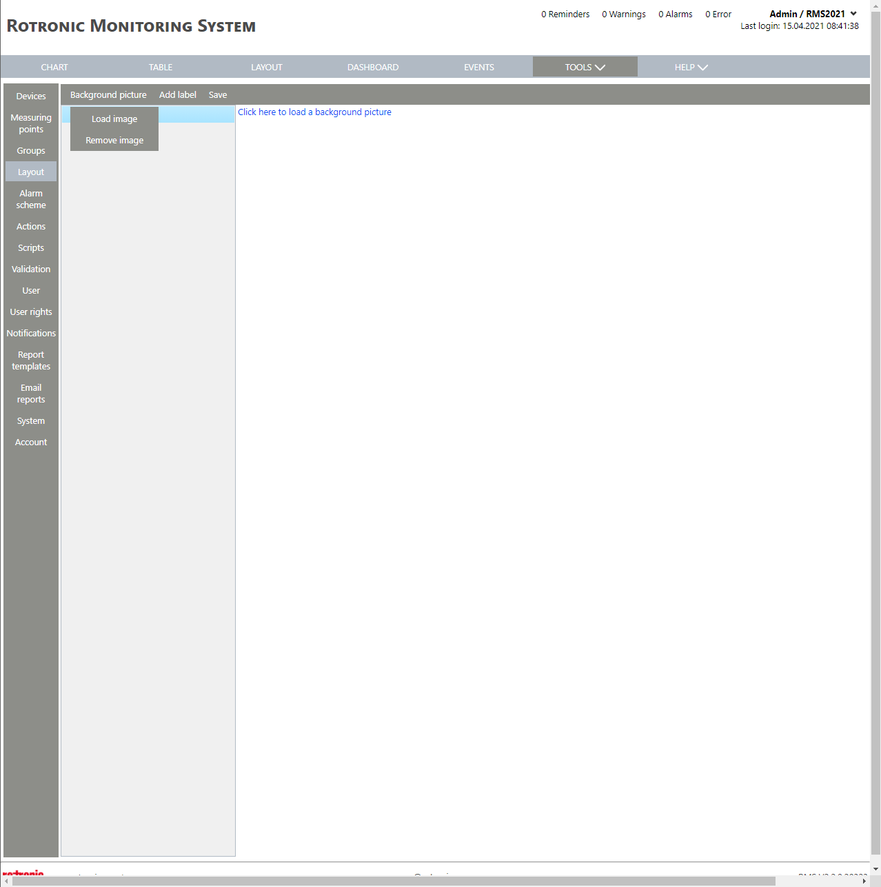 Layout Setup New+Background Picture