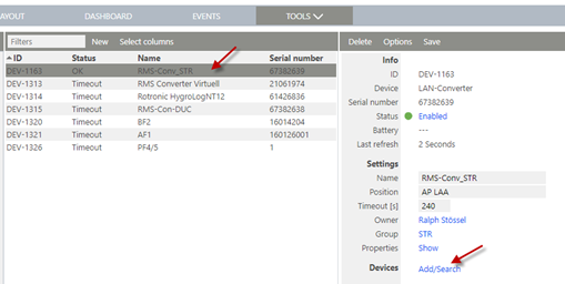RMS-8ADC_integration in the RMS system