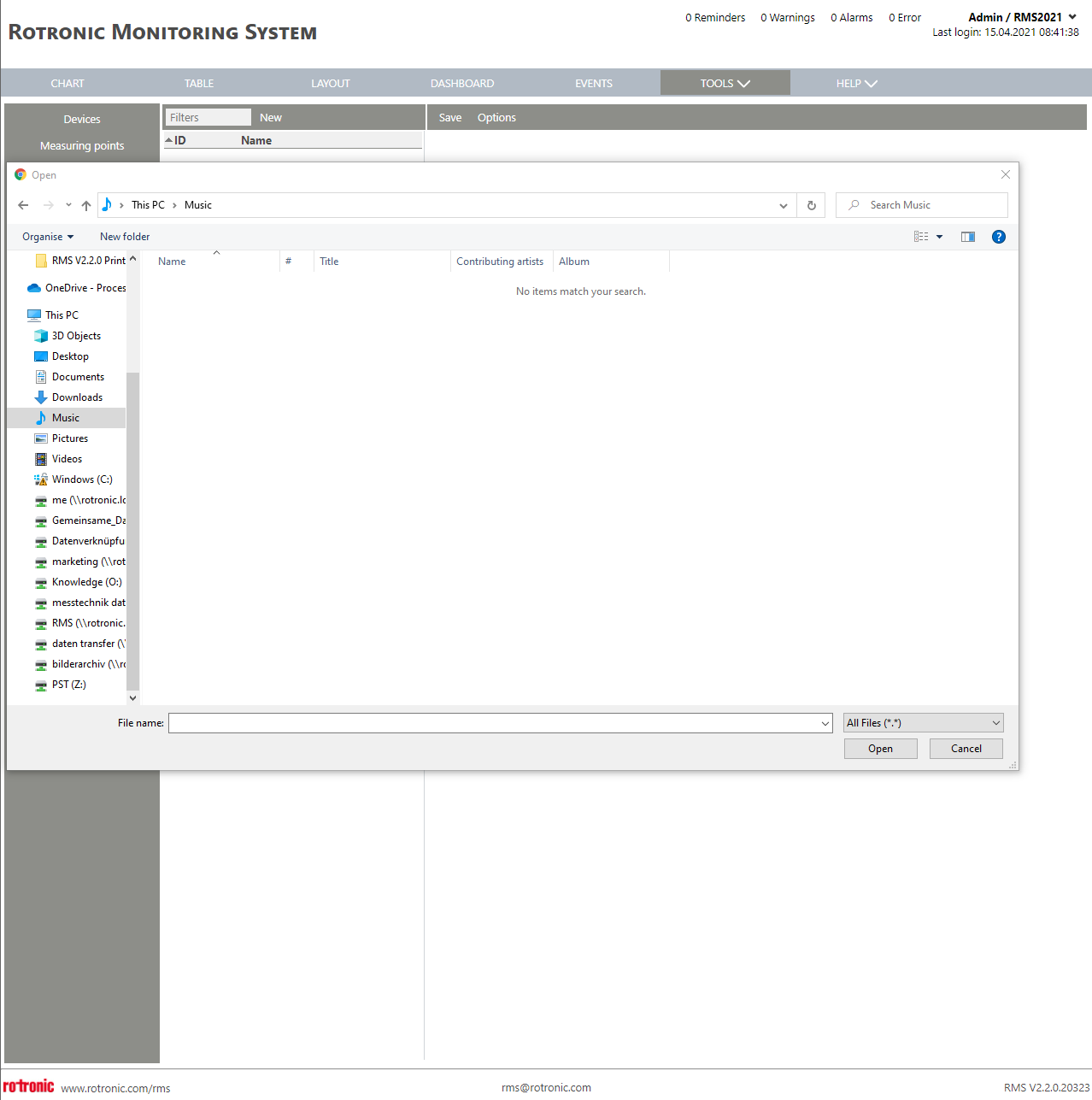 Validation Setup New+Options+Import CSV