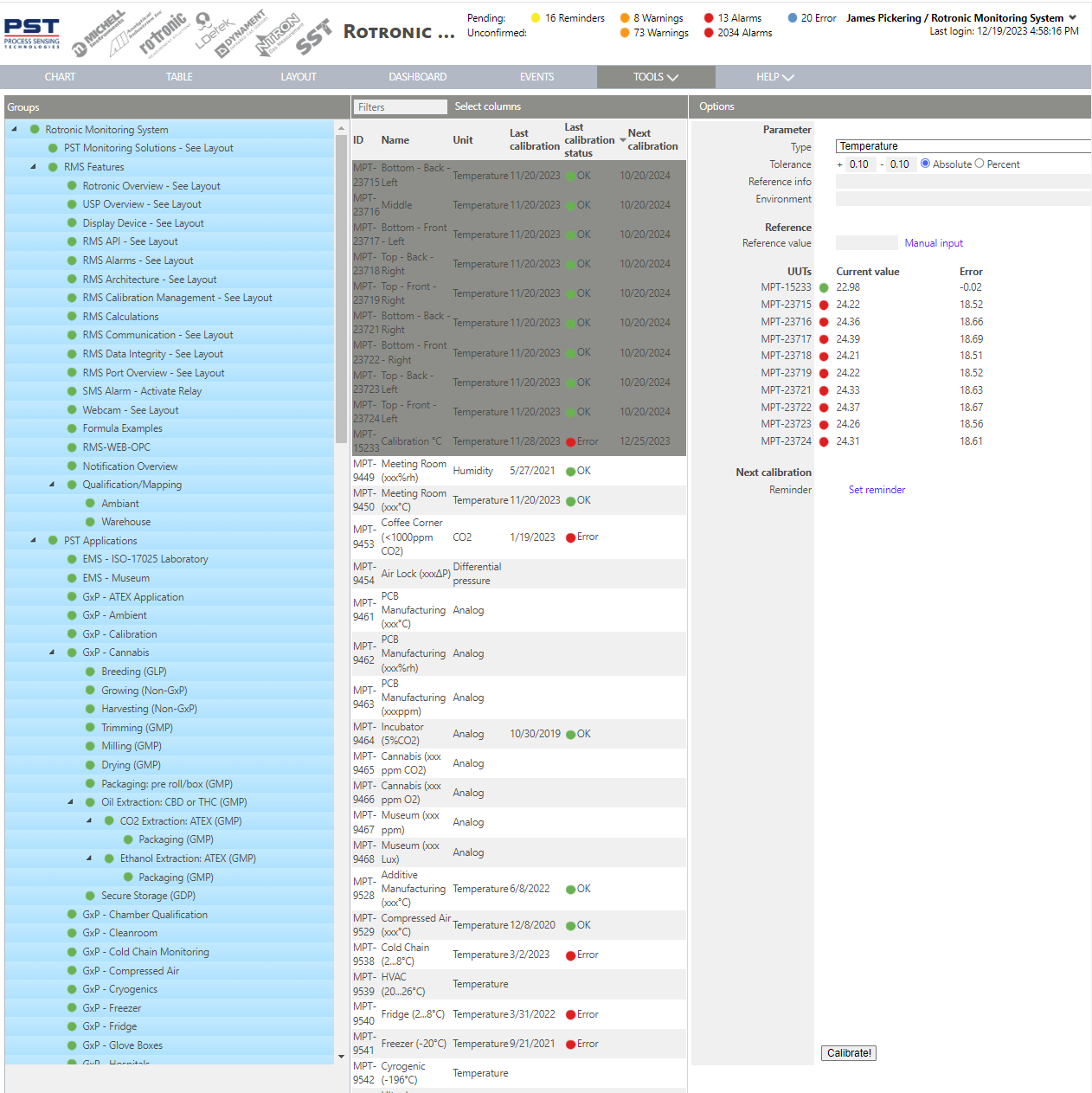multi point calibration