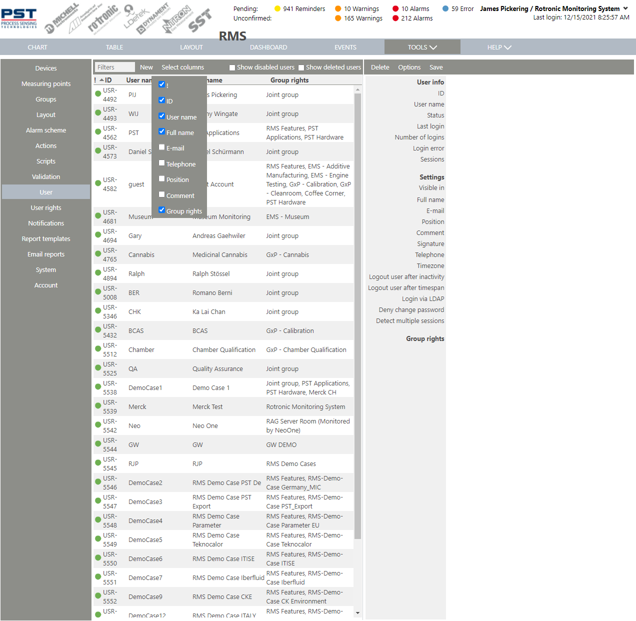 User New+Select Columns