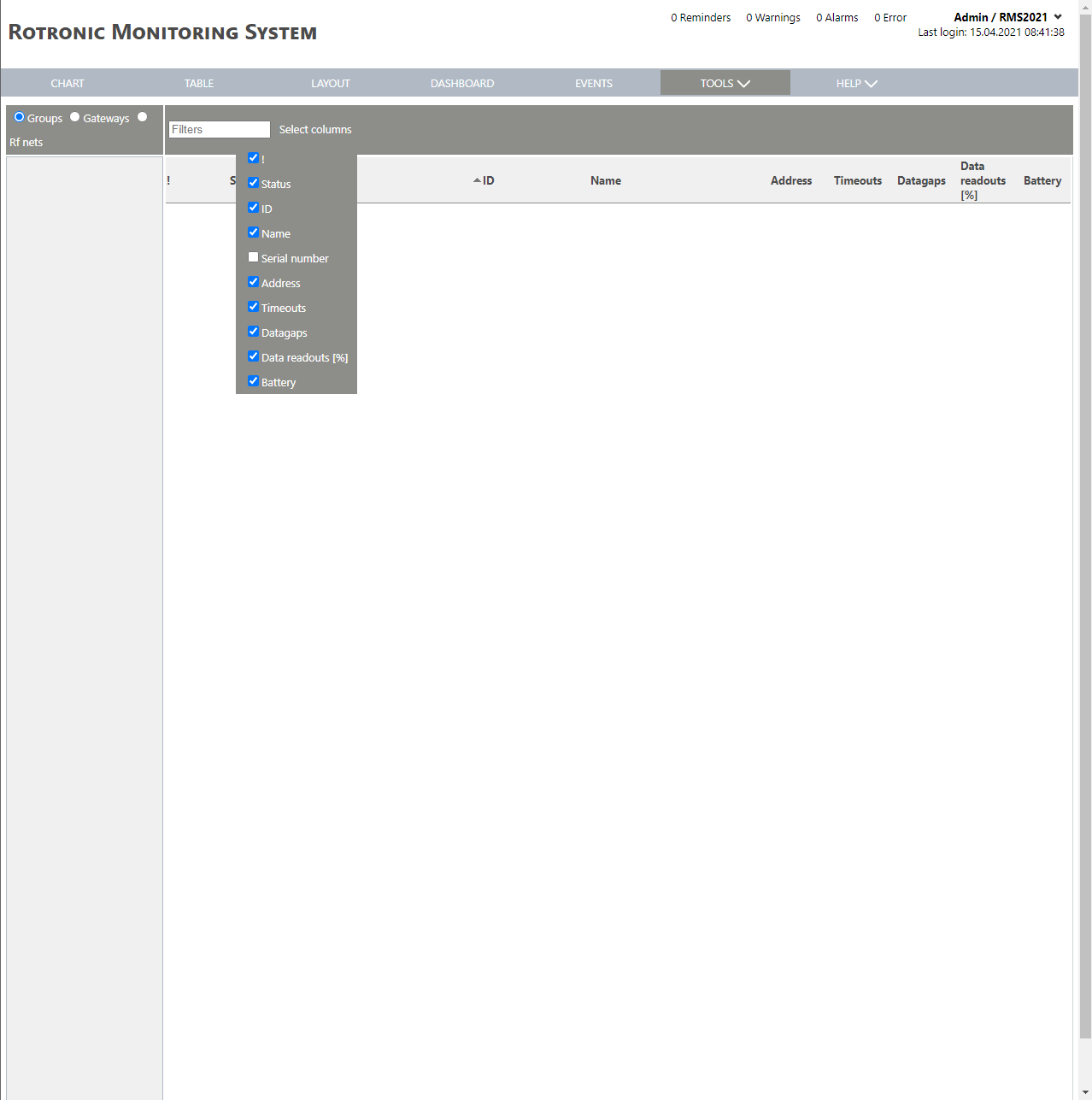 Diagnose New+Select Columns