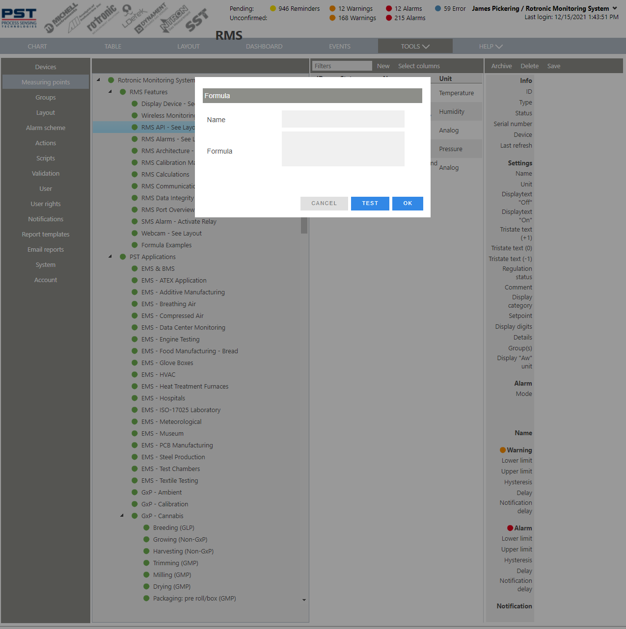 RMS add a psychrometric calculation step 4