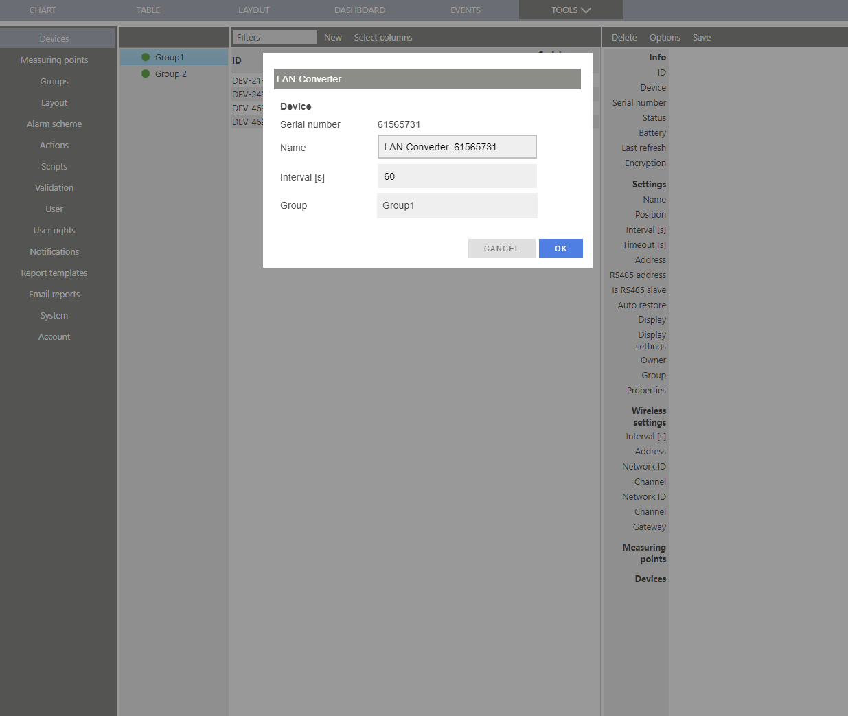 add the converter to the rms software 4