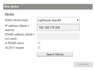 rms-converter_lighthouse Apex R5_Integration into RMS via the RMS-CONVERTER