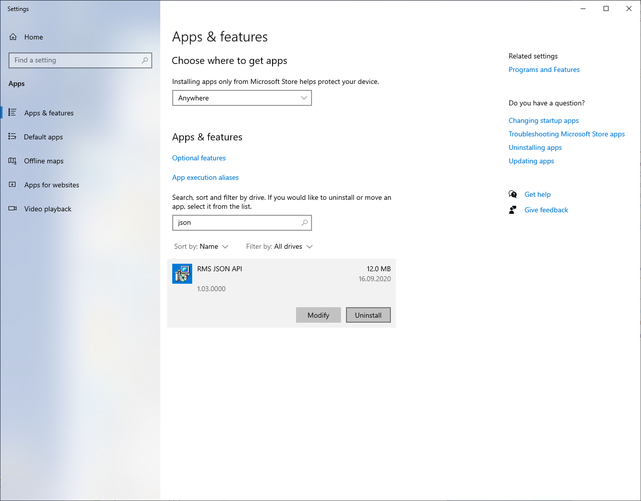 remove api 2
