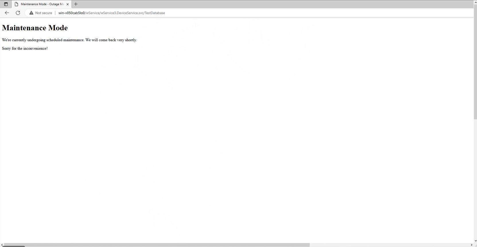 maintenance mode 1