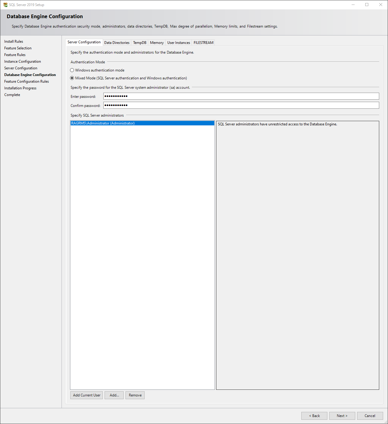 SQL Installation 18