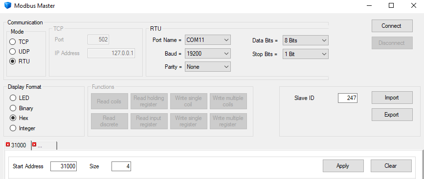 Guidance for MODBUS 5