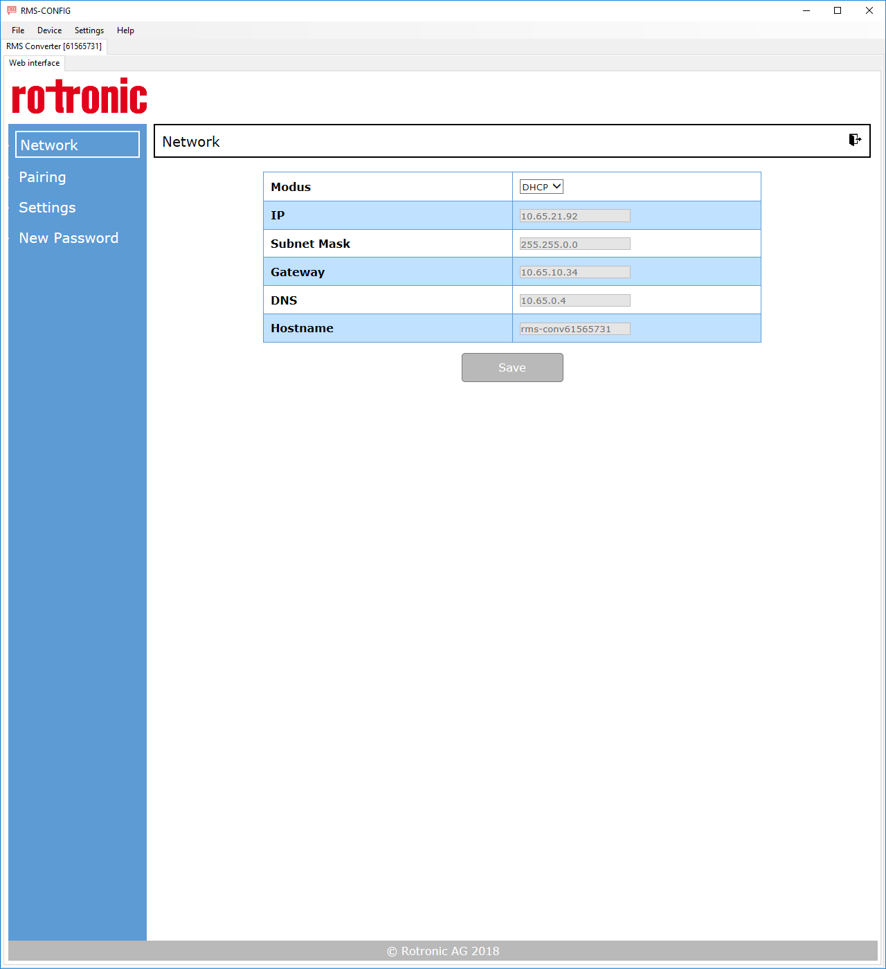 add a converter via rms-config 4