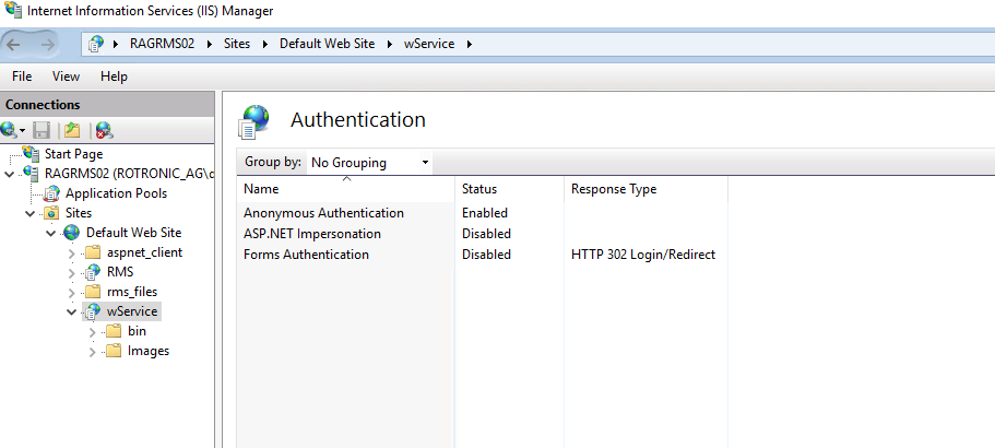 ISS Manager Anonymous Authentication