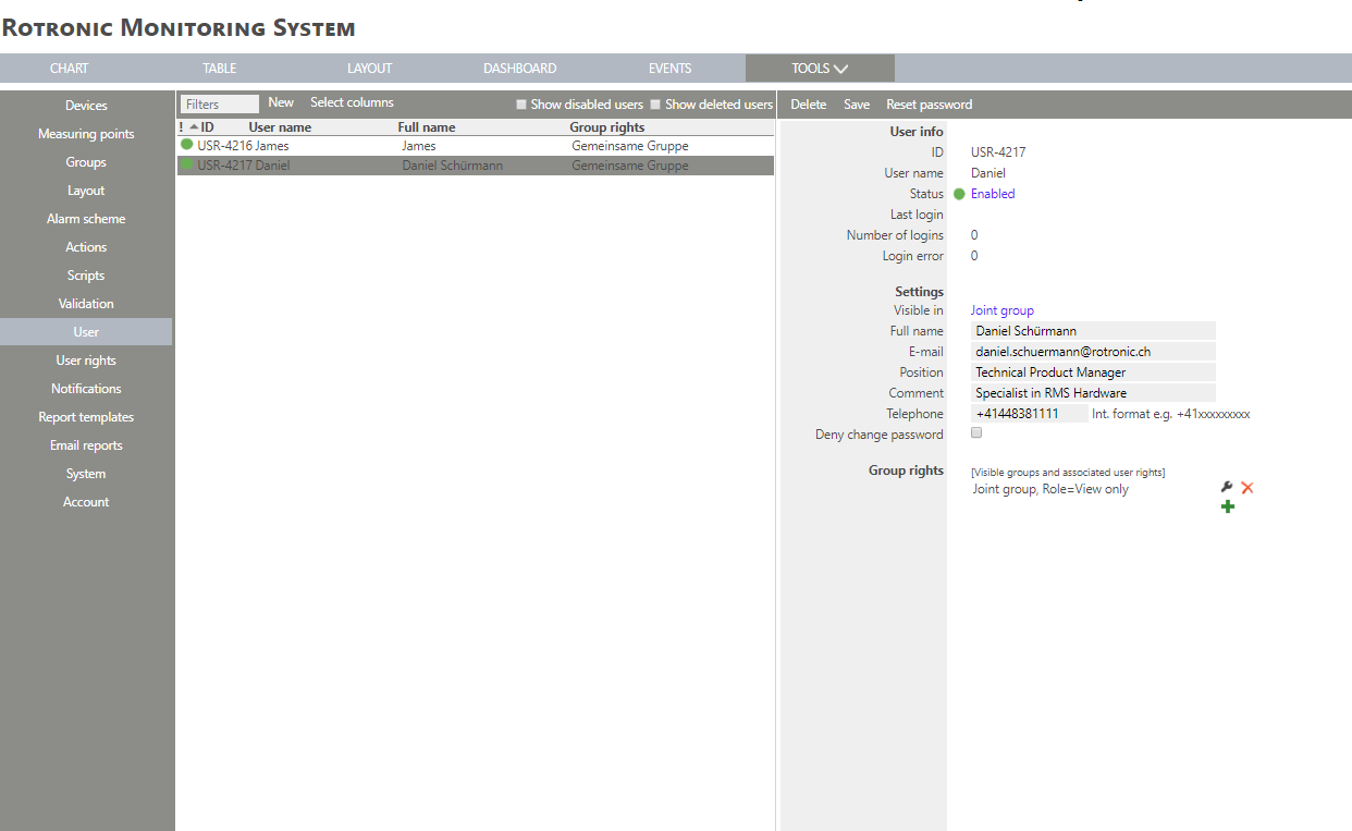 RMS add a user step 6