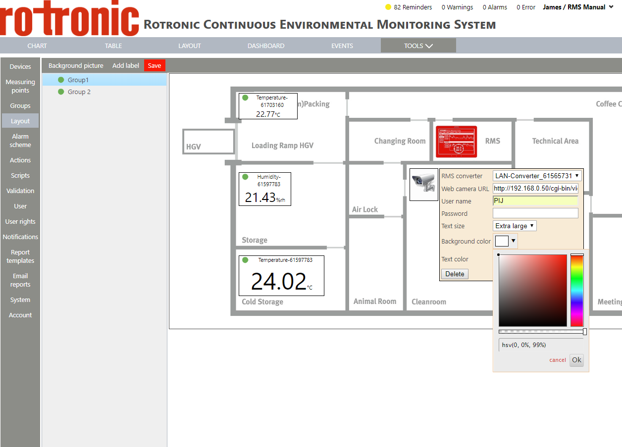 add a web camera label 5