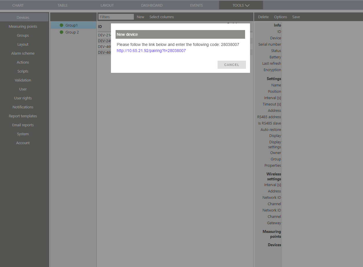 add the converter to the rms software 1
