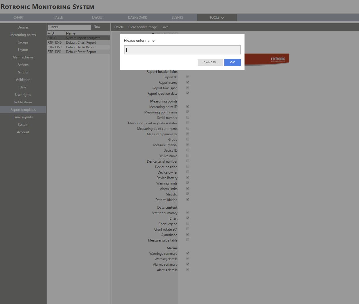 add a report template step 3