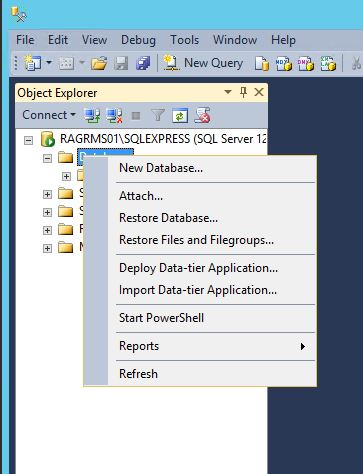 create new data base 1