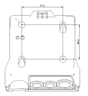 RMS-Log_Mounting bracket with dimentions for drill holes